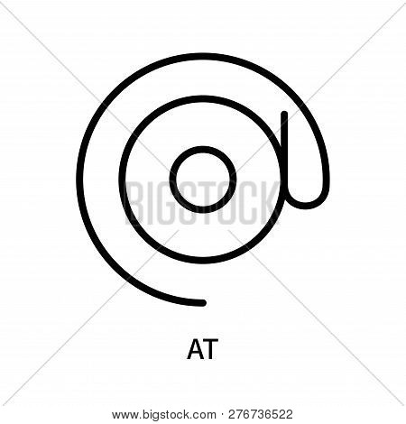 At Icon Isolated On White Background. At Icon Simple Sign. At Icon Trendy And Modern Symbol For Grap
