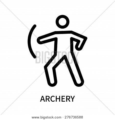 Archery Icon Isolated On White Background. Archery Icon Simple Sign. Archery Icon Trendy And Modern 