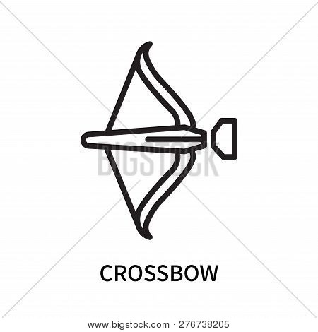 Crossbow Icon Isolated On White Background. Crossbow Icon Simple Sign. Crossbow Icon Trendy And Mode