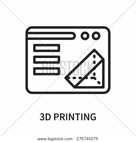 3d Printing Icon Isolated On White Background. 3d Printing Icon Simple Sign. 3d Printing Icon Trendy