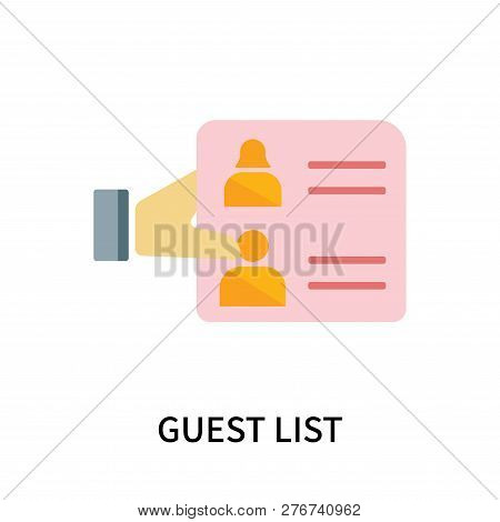 Guest List Icon Isolated On White Background. Guest List Icon Simple Sign. Guest List Icon Trendy An