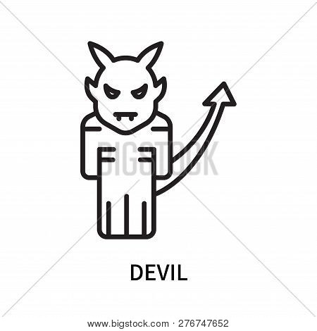 Devil Icon Isolated On White Background. Devil Icon Simple Sign. Devil Icon Trendy And Modern Symbol