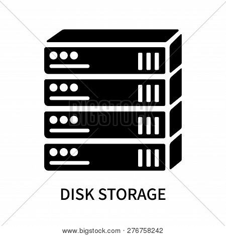 Disk Storage Icon Isolated On White Background. Disk Storage Icon Simple Sign. Disk Storage Icon Tre