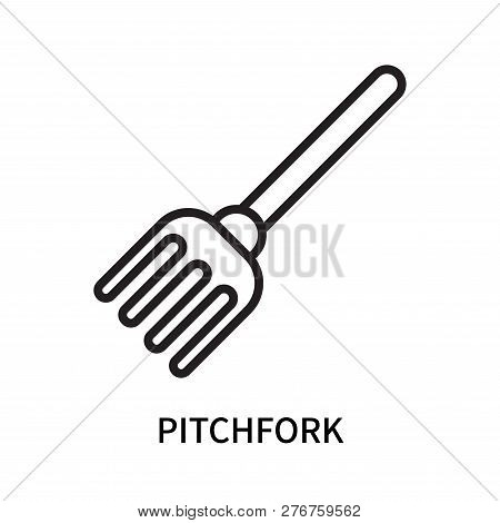Pitchfork Icon Isolated On White Background. Pitchfork Icon Simple Sign. Pitchfork Icon Trendy And M