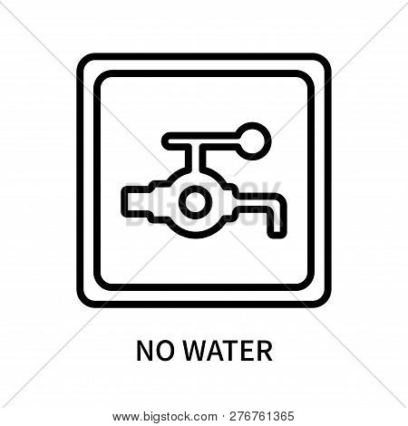 No Water Icon Isolated On White Background. No Water Icon Simple Sign. No Water Icon Trendy And Mode