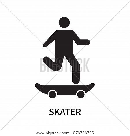Skater Icon Isolated On White Background. Skater Icon Simple Sign. Skater Icon Trendy And Modern Sym