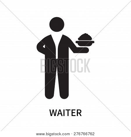 Waiter Icon Isolated On White Background. Waiter Icon Simple Sign. Waiter Icon Trendy And Modern Sym