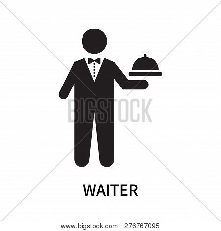 Waiter Icon Isolated On White Background. Waiter Icon Simple Sign. Waiter Icon Trendy And Modern Sym
