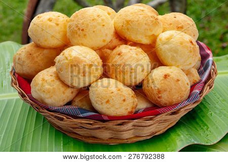 Brazilian snack cheese bread, pao de queijo