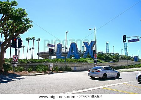 Los Angeles,ca/usa - Sep 14,2018: Lax Airport Sign In Los Angeles, California. Los Angeles Internati