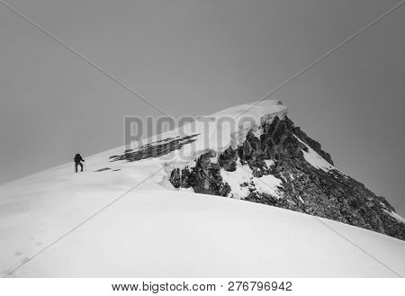 The climb in minter mountains
