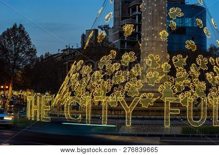 Christmas Illumination In Tbilisi, Georgia