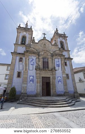 Gouveia, Portugal - July 19, 2018:  The Church Of Saint Peter Was Built In The 17th Century And Is T