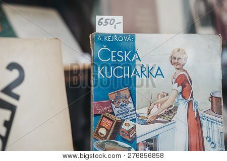 Prague, Czech Republic - August 23, 2018: Popular Czech Cooking Book 