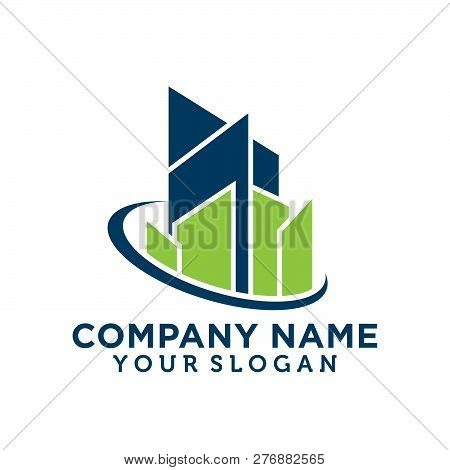 Business Abstract Symbol - Vector Logo Concept Illustration. Abstract Vector Logo. Vertical Shapes S