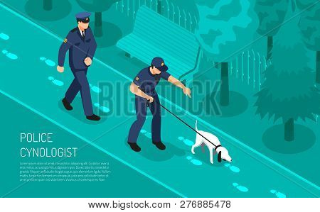 Police Cynologist Special Footsteps Tracking Dog Training Assisting Detective Inspectors In Crime In