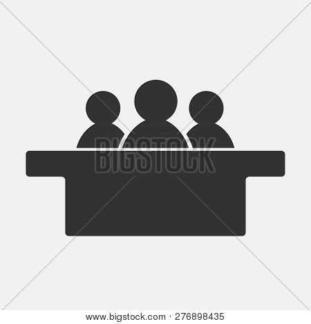 Jurors Icon Isolated On White Background. Vector Illustration.