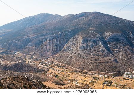 Mountainous Nature Of The Island Of Sifnos. Cyclades, Greece