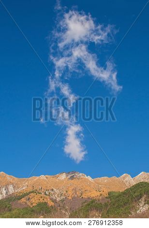 The Early December Mountain Landscape Near Monteaperta In Friul Venezia Giulia, North East Italy