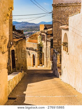Spain Majorca, Idyllic View Of The Old Town Capdepera