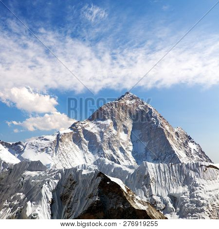 View Of Mount Makalu (8463 M) From Kongma La Pass - Way To Everest Base Camp, Three Passes Trek, Eve