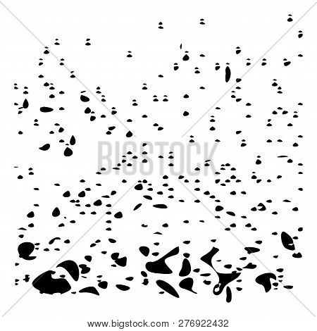 Powder Participles Vector Icon Symbol. Flat Pictogram Is Isolated On A White Background. Powder Part