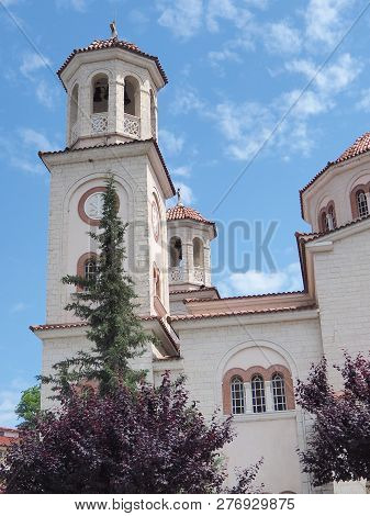 Berat, Albania- June 2018: Saint Dymitr, The Orthodox Cathedral In Berat