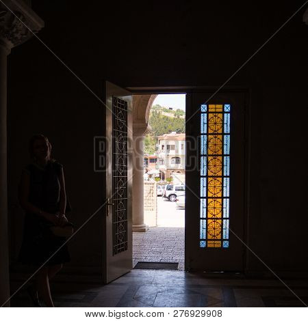 Berat, Albania- June 2018: Saint Dymitr, The Orthodox Cathedral In Berat