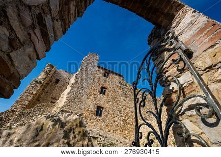 View Of The Monumental Complex Of The Rocca Aldobrandesca Castle Of Suvereto, Province Of Livorno, T
