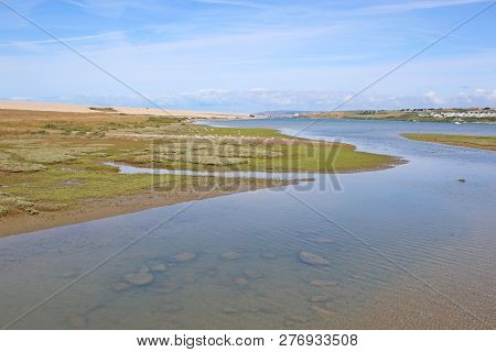 Fleet Basin And Chesil Bank In Dorset