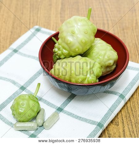Vegetable And Herb, Noni, Morinda Citrifolia, Great Morinda, Indian Mulberry, Beach Mulberry Or Chee