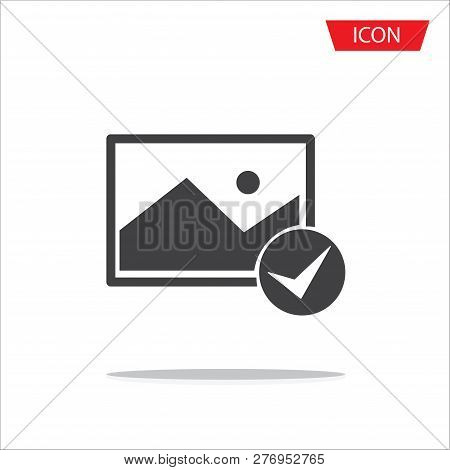 Check Picture Icon Isolated On White Background.