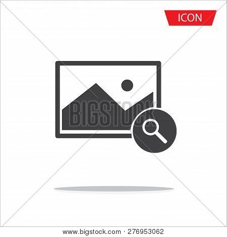 Search Picture Icon Isolated On White Background.