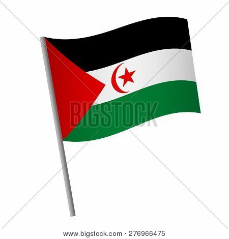 Sahrawi Arab Democratic Republic Flag Icon. National Flag Of Sahrawi Arab Democratic Republic On A P