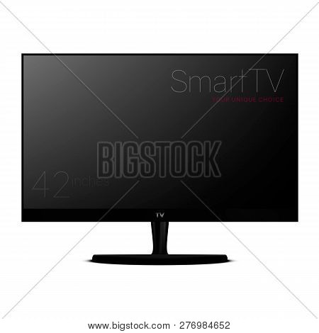 Smart Tv Isolated On White Background. Vector Illustration - Vector