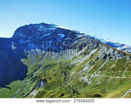 The Gemsfairenstock - Mountain Of The Glarus Alps, Located On The Border Between The Swiss Cantons O
