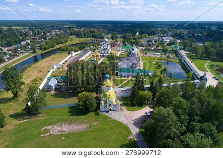 View Of The Tikhvinsky Bogorodichny Uspensky Monastery In The Sunny July Afternoon (shooting From Th