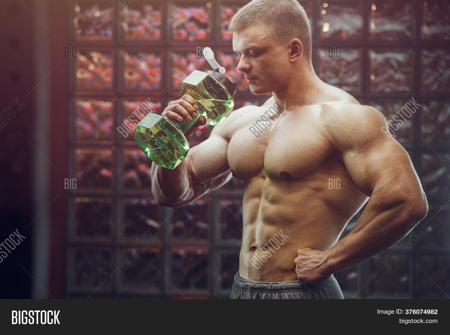 Bodybuilder Drinking Image & Photo (Free Trial) Bigstock