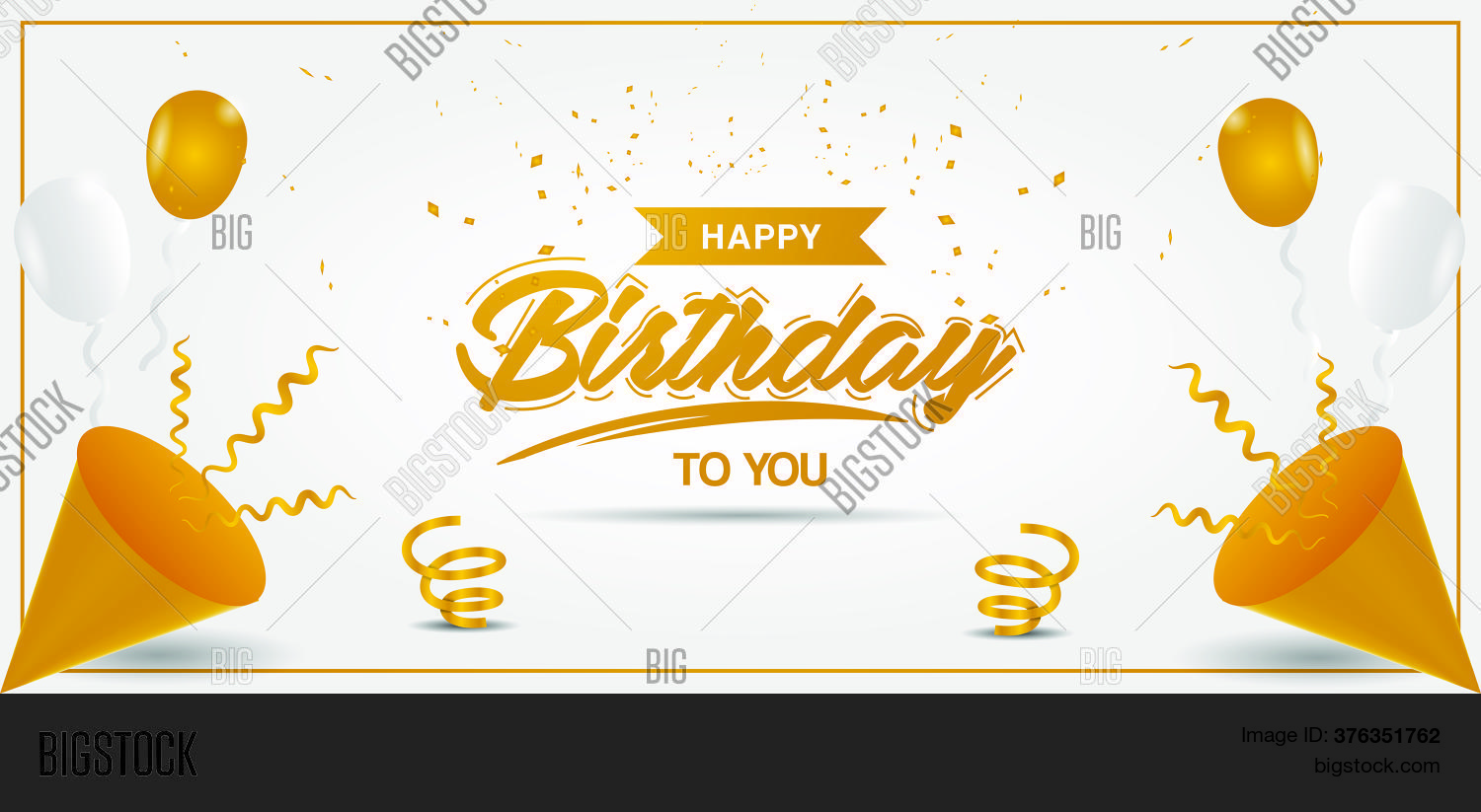 Gold Concept Birthday Vector & Photo (Free Trial) | Bigstock