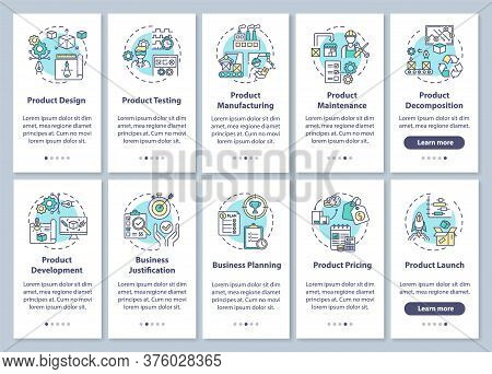 Product Management Onboarding Mobile App Page Screen With Concepts. Marketing Strategy. Business Jus