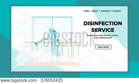 Disinfection Service For Kill Bacterias Vector Illustration