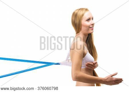 Woman Wearing Too Big Bra, Loose Band