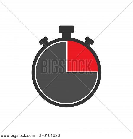 Stopwatch. Simple Vector Icon Isolated On A White Background For Websites And Apps, Logo, Label Or S