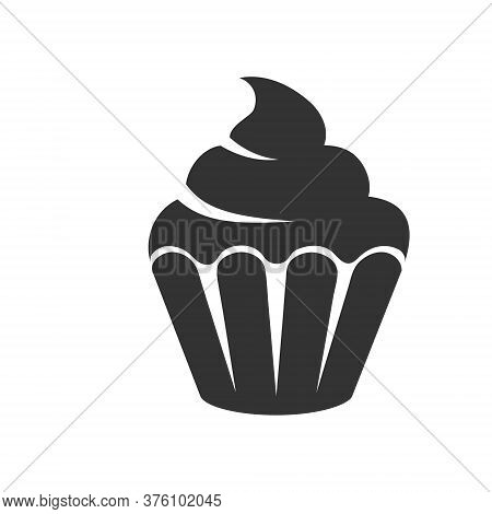 Muffin Icon. Simple Vector Illustration For Websites And Apps, Isolated On A White Background