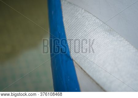 A Damaged Supboard Close-up, Scratches On Pvc,