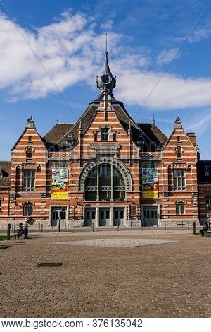 Schaarbeek, Brussels Capital Region, Belgium - March 8 2019 : Facade Of The Schaarbeek (fr : Schaerb