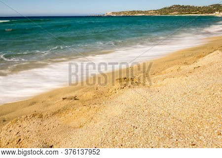 Landscape In The Algajola Beach In Corsica, France