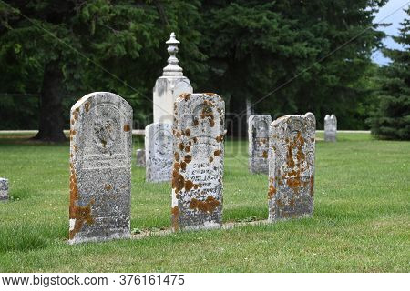 Kenyon, Mn Usa - July 11, 2020. Vang Lutheran Church Cemetery.