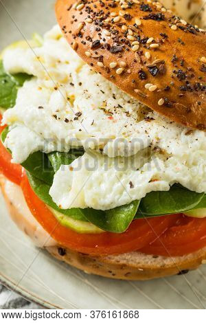Homemade Healthy Eggwhite Bagel Sandwich