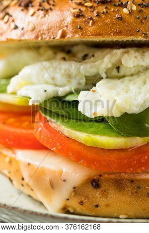 Homemade Healthy Eggwhite Bagel Sandwich